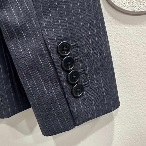 J.Crew 1035 Super 120’s Wool Pinstripe Blazer Charcoal Gray Old Money Preppy 00 - Picture 9 of 12